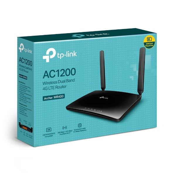 TP-Link Archer MR400 V3 Router 4G LTE Doble Banda Negro